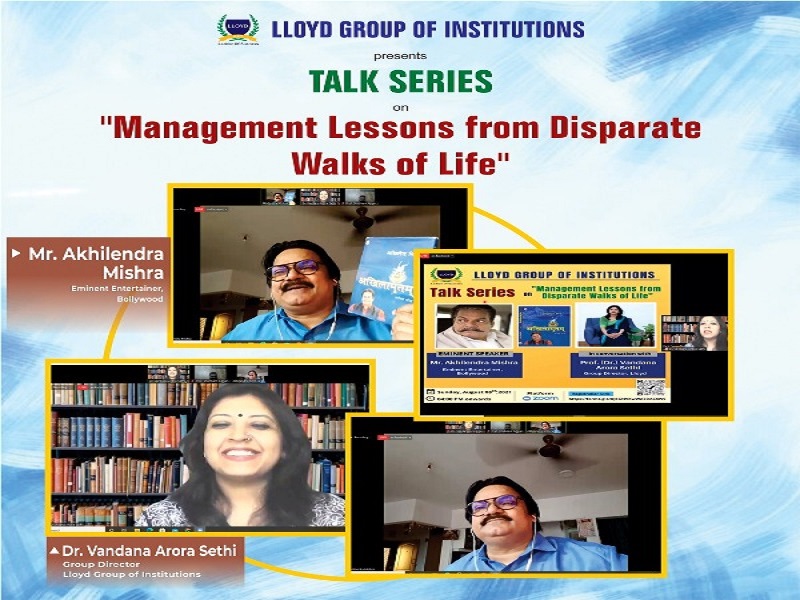 TALK SERIES on “MANAGEMENT LESSONS FROM DISPARATE WALK OF LIFE